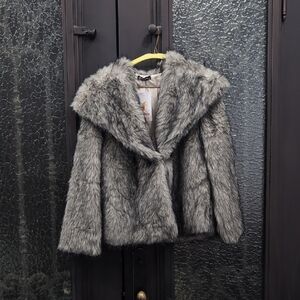 Women's Faux Fur Gray Jacket